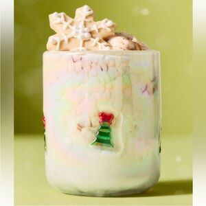 Anthropologie Iridescent Holiday Icon glass with tree